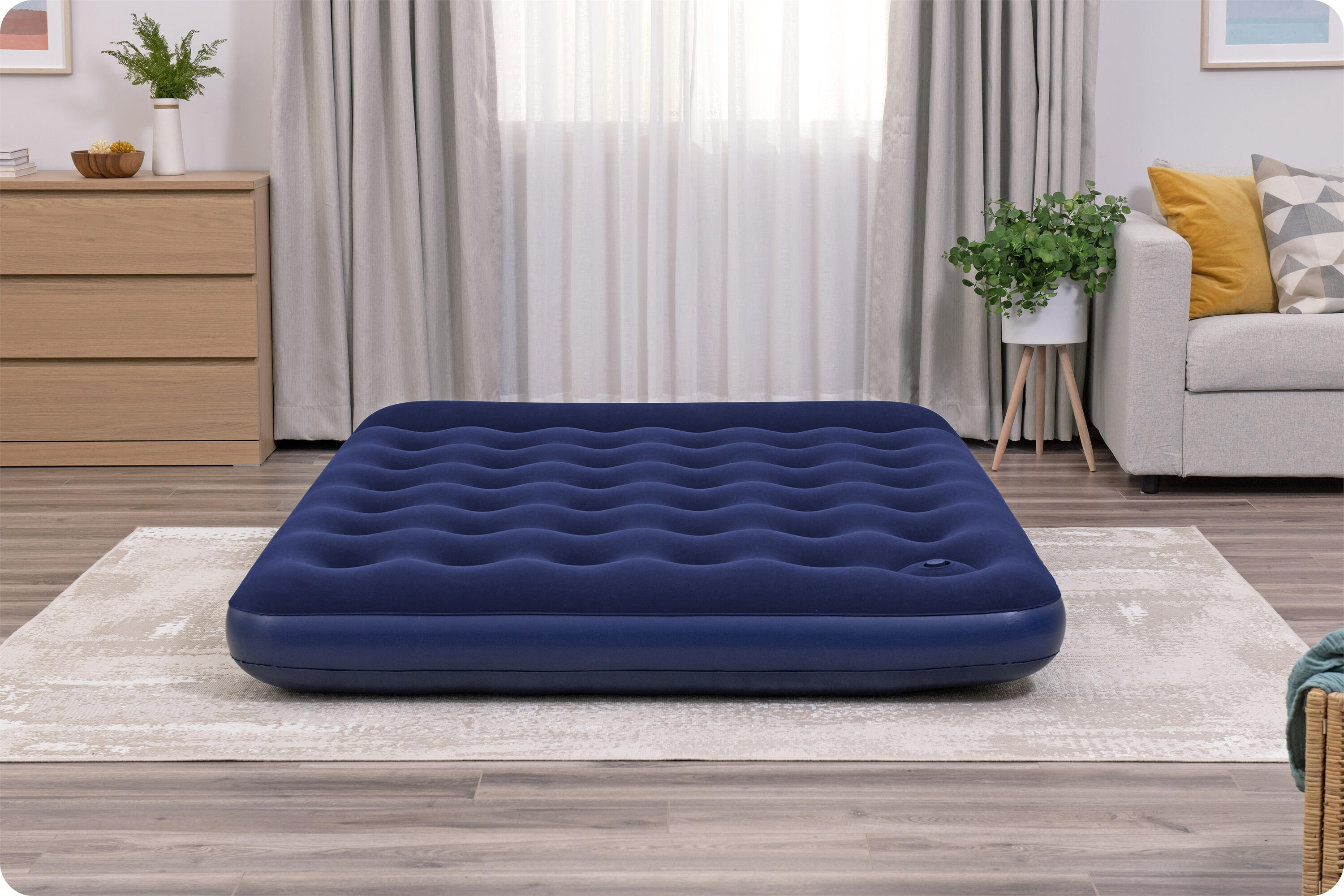 Matelas gonflable randonnée - Pompe À Pied bleu marine 6/7