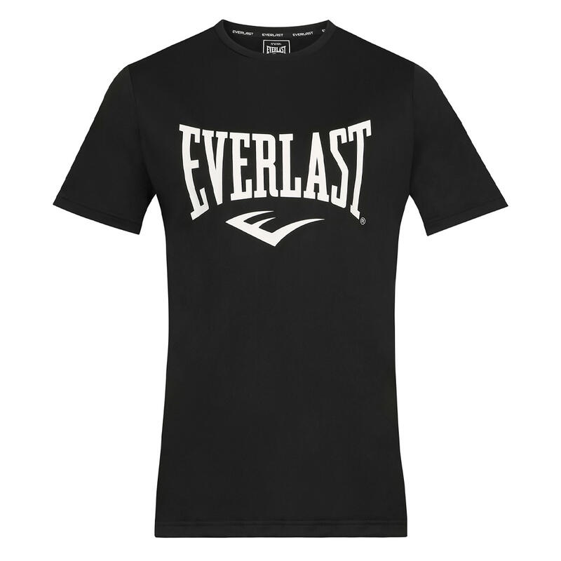 Camiseta Manches EVERLAST Courtes Moss Negra Logo Blanco