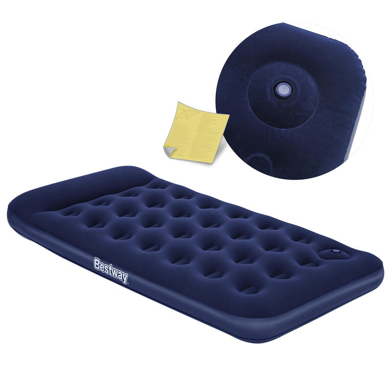 Matelas gonflable randonnée - Pompe à Pied bleu