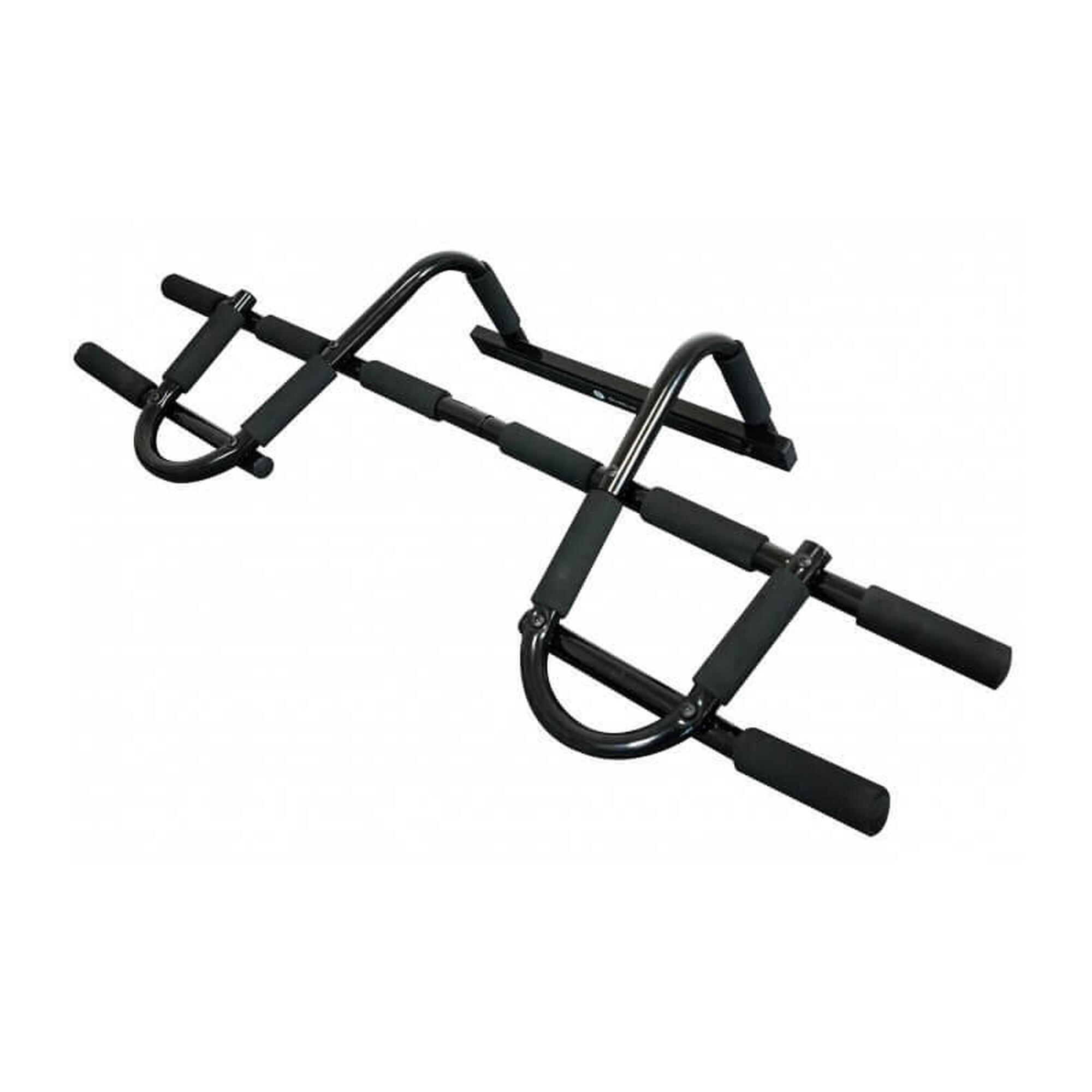 SVELTUS Black Multifunction Pull-Up Bar 60–90 cm, Steel/Foam