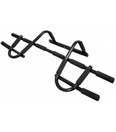 Barre de traction multifonctionnelle noire 60–90 cm, acier/mousse