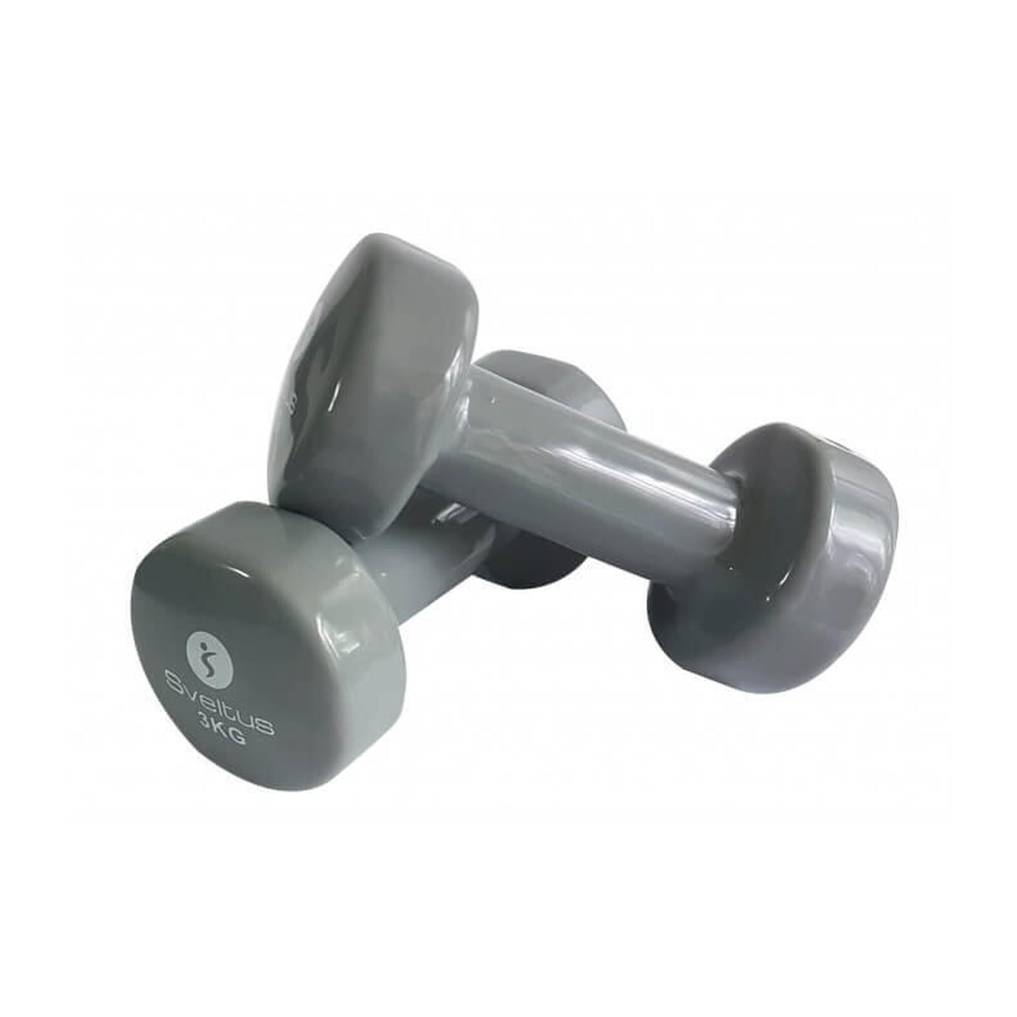 SVELTUS Sveltus 6 kg Vinyl Dumbbell - Grey