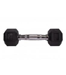 Haltère hexagonal Sveltus 2 kg noir caoutchouc antidérapant