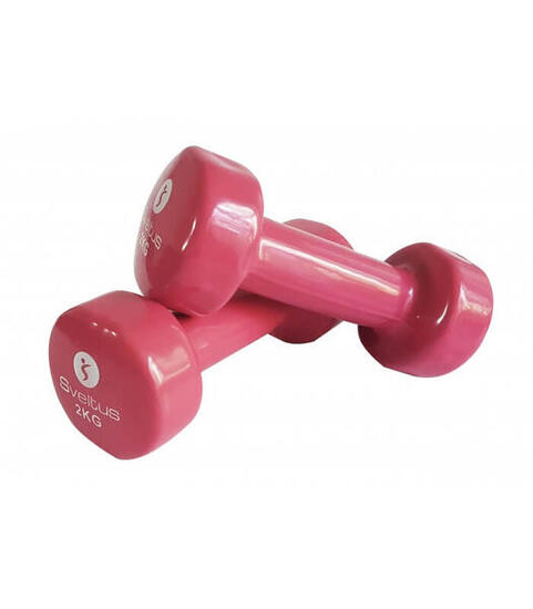 Haltère de musculation Sveltus Duo 4,0 kg rose (vinyle)