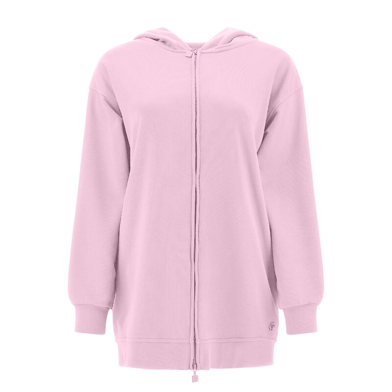Felpa comfort zippata maxi lunghezza e cappuccio HR8025 Felpa comfort zippata maxi lunghezza e cappuccio HR8025