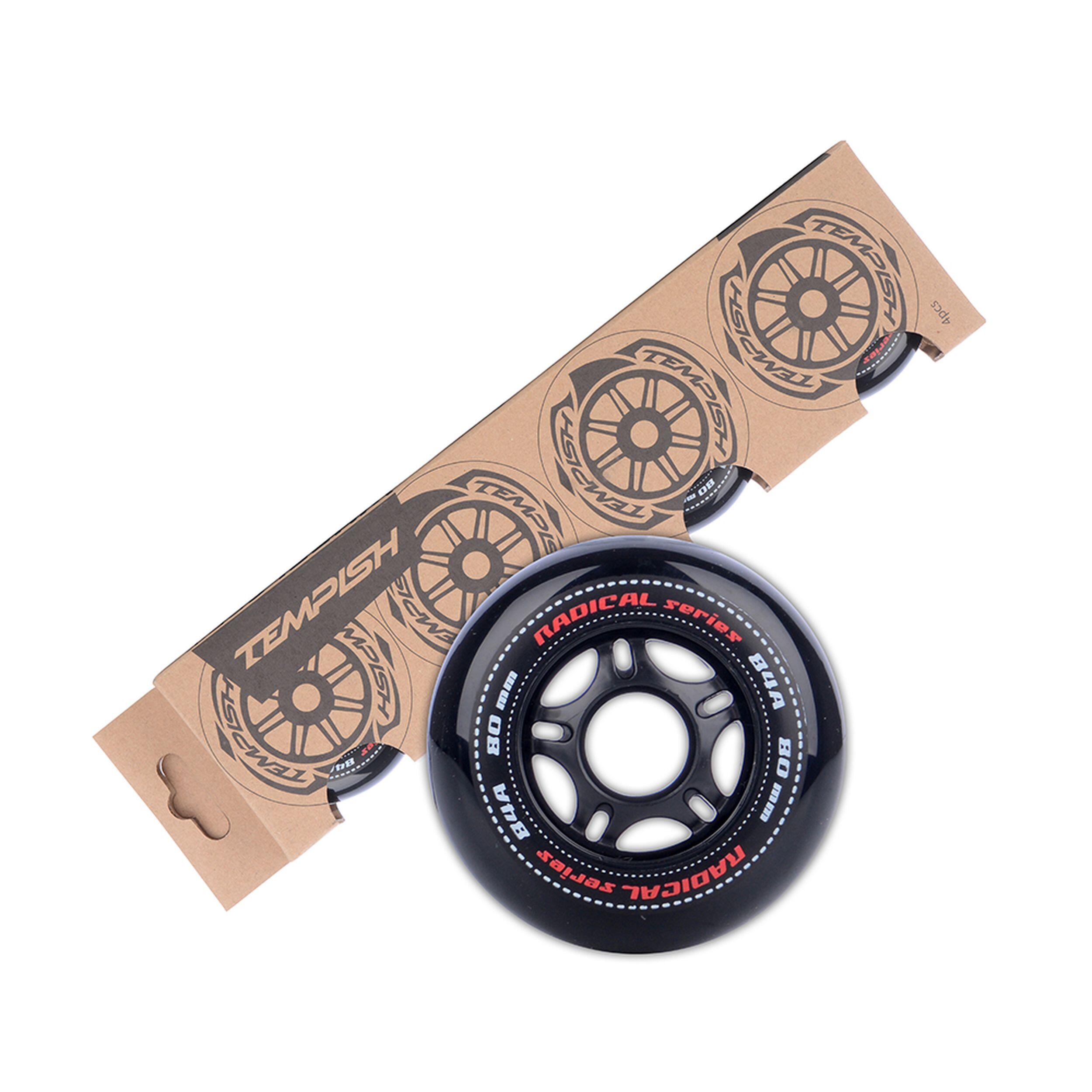 Ruedas para patines  Radical 84A (80 mm), paquete de 4, color negro 2/4