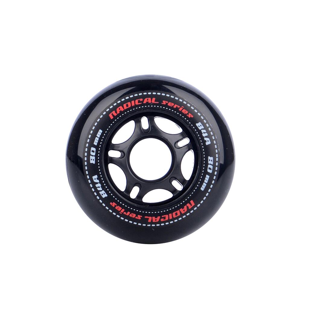 Radical 84A Rollerblade Wheels 80mm Pack of 4 Black
