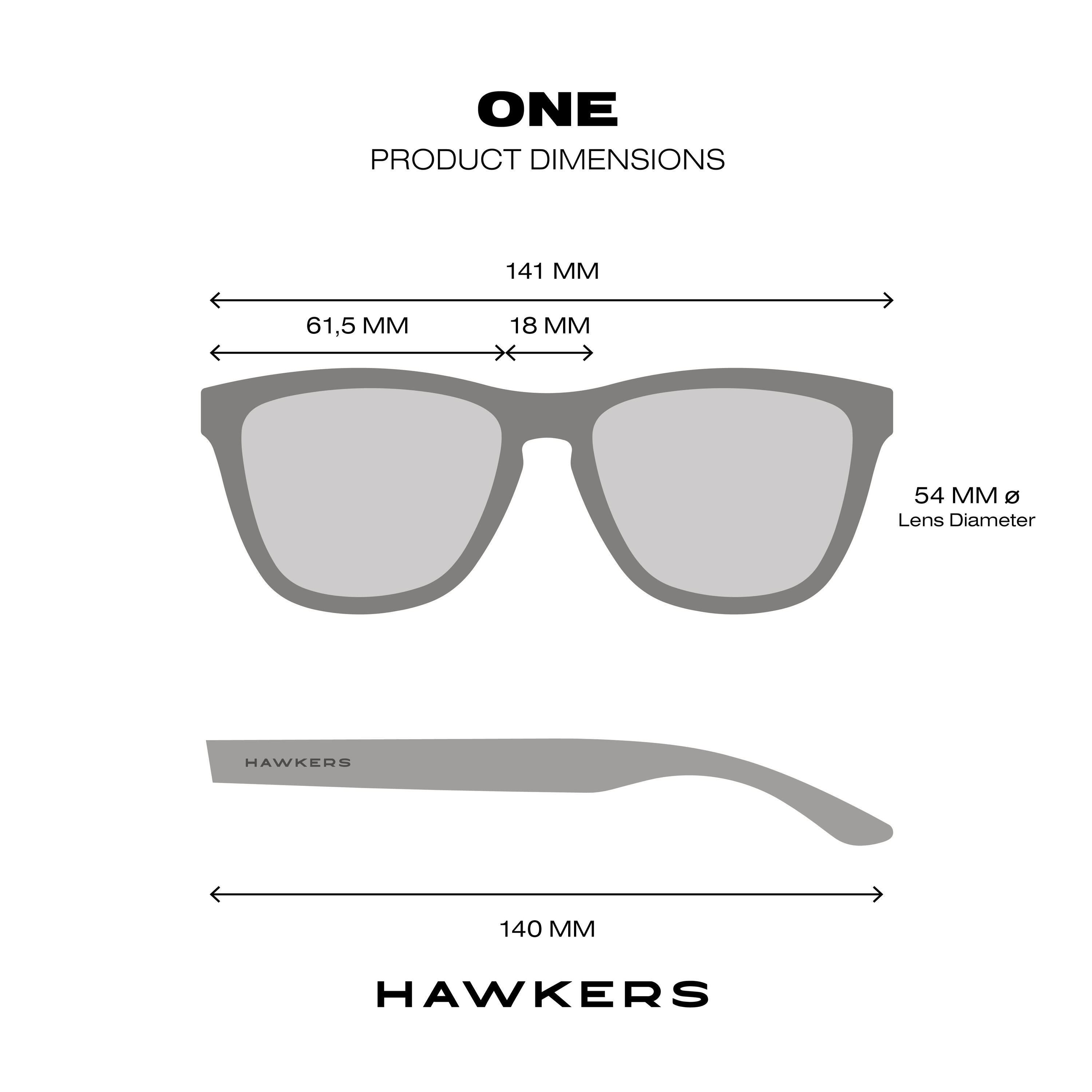 HAWKERS - Lunettes de soleil pour Homme et Femme POLARIZED ONE CARBON Dark 6/7