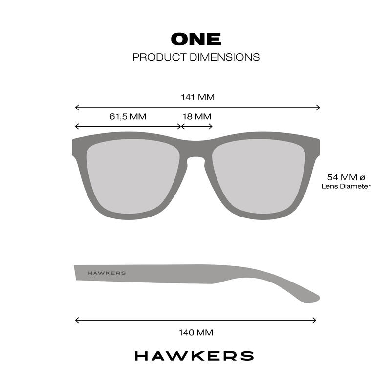 HAWKERS Zonnebrillen voor Mannen en Vrouwen POLARIZED ONE Black Dark