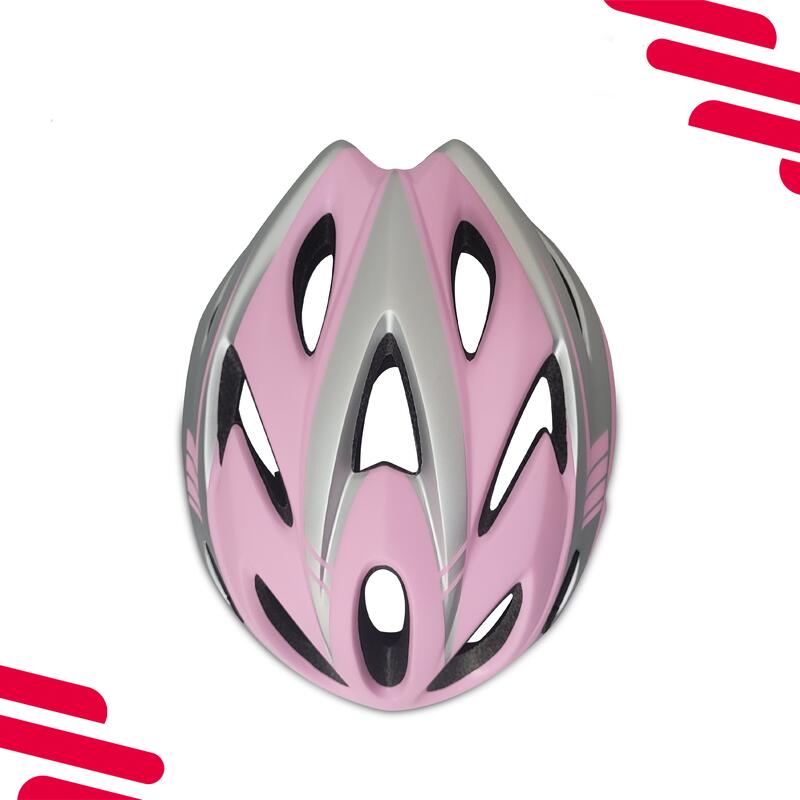Casque de vélo Femmes - rose/gris mat