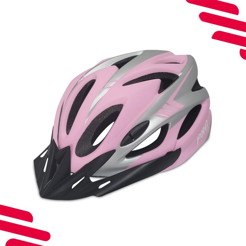 Casque de vélo Femmes - rose/gris mat