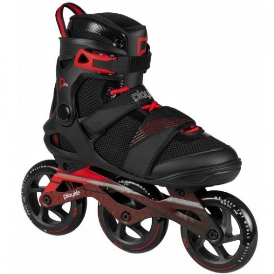 Playlife GT Black 110 inline-Skates Herren schwarz/rot