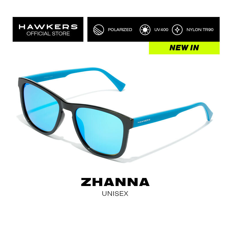 HAWKERS - Occhiali da sole per Uomo e Donna BLACK CLEAR BLUE POLARIZED - ZHANNA 6/6