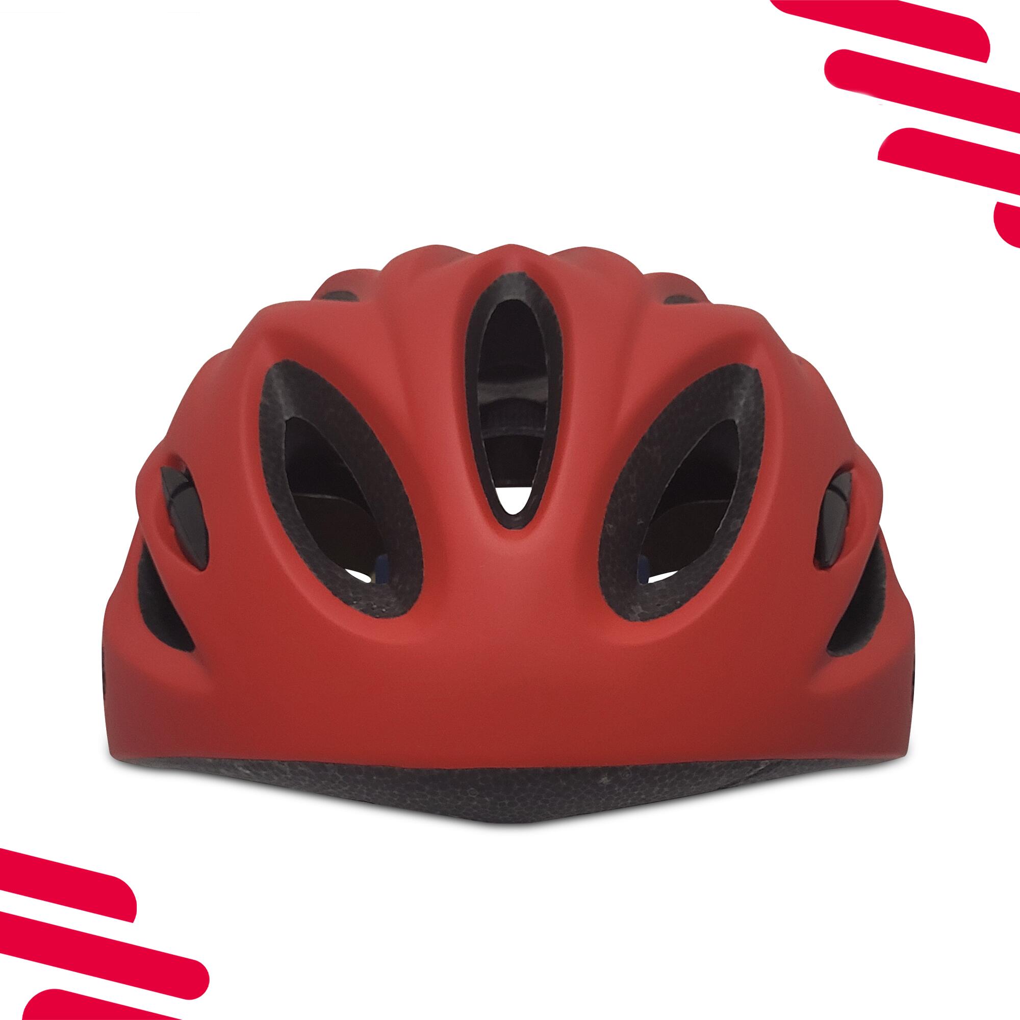 Casque de vélo adulte homme femme - Rouge mat 7/8