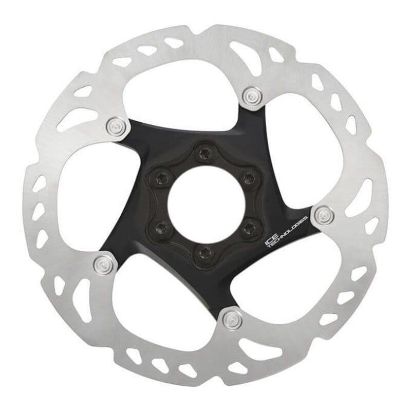 Disque De Frein Shimano SM-EM810 203mm - Fixation Centrale, Couleur Argent/noir