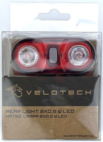 Lampka tylna Velotech migająca 2x0,5W 2/2