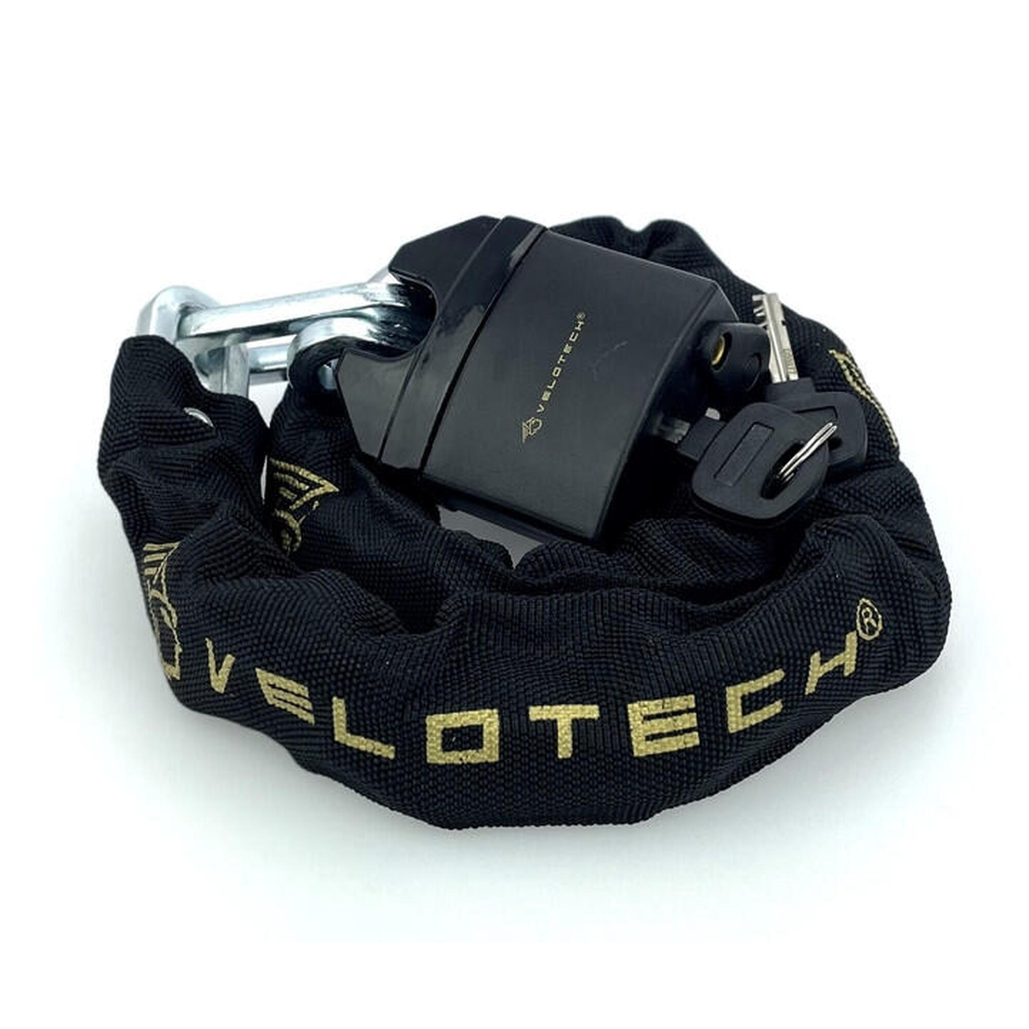 Lucchetto a catena per bicicletta Velotech 0,8x90 cm nero 1/2