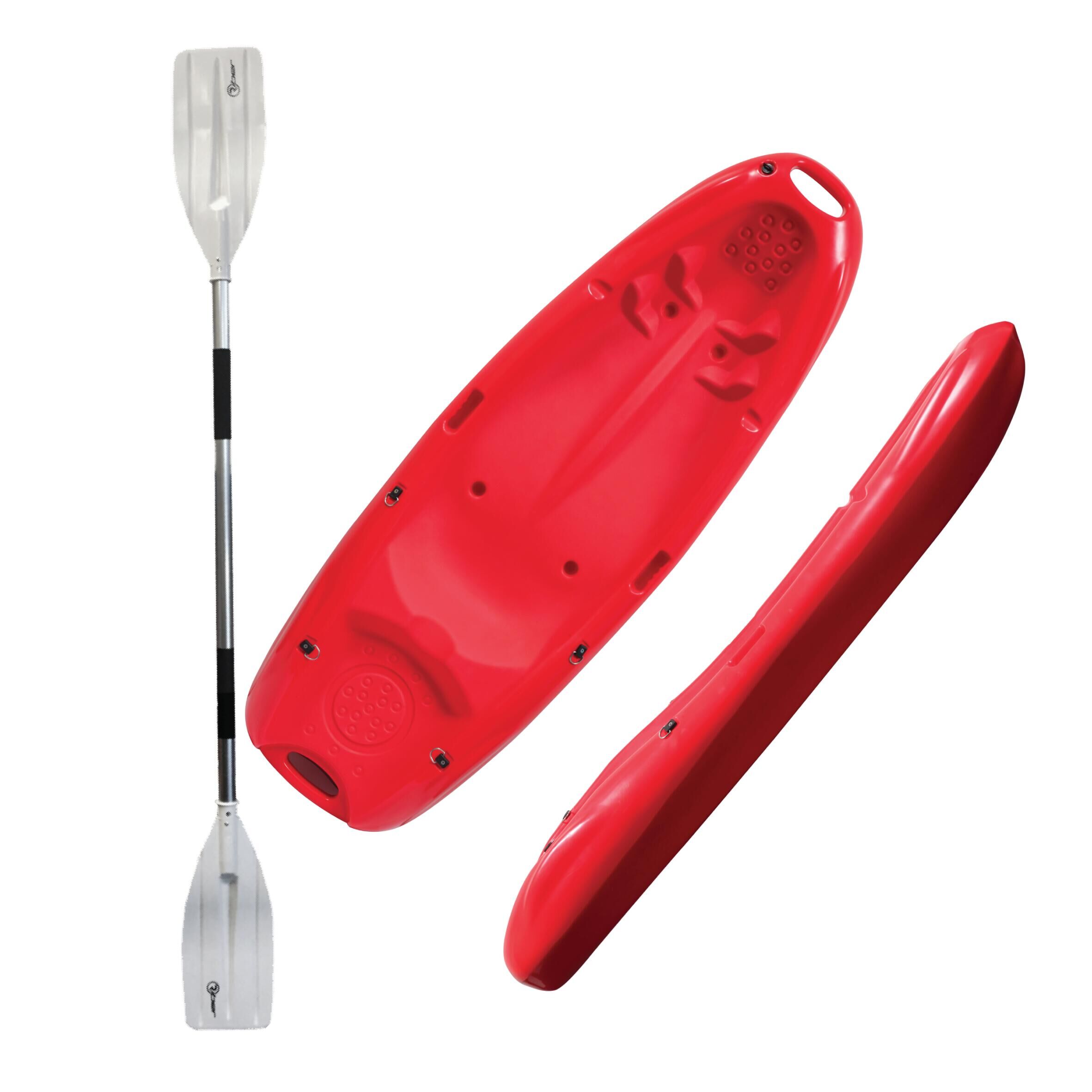 RIBER JUNIOR SIT ON TOP KAYAK - COMPLETE WITH PADDLE - RED