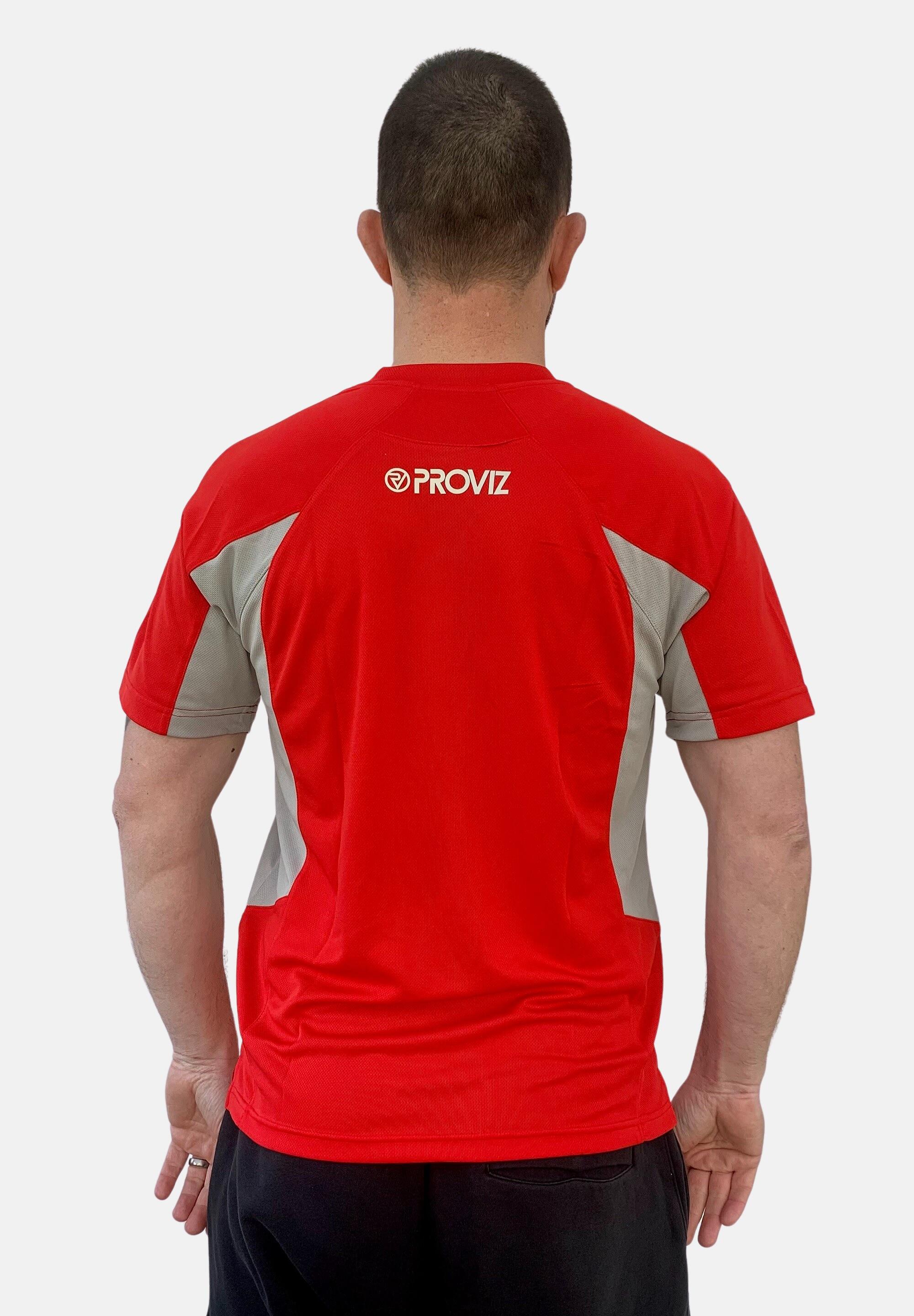 Proviz Classic Mens Sports T-Shirt Short Sleeve Reflective Activewear Top 4/7