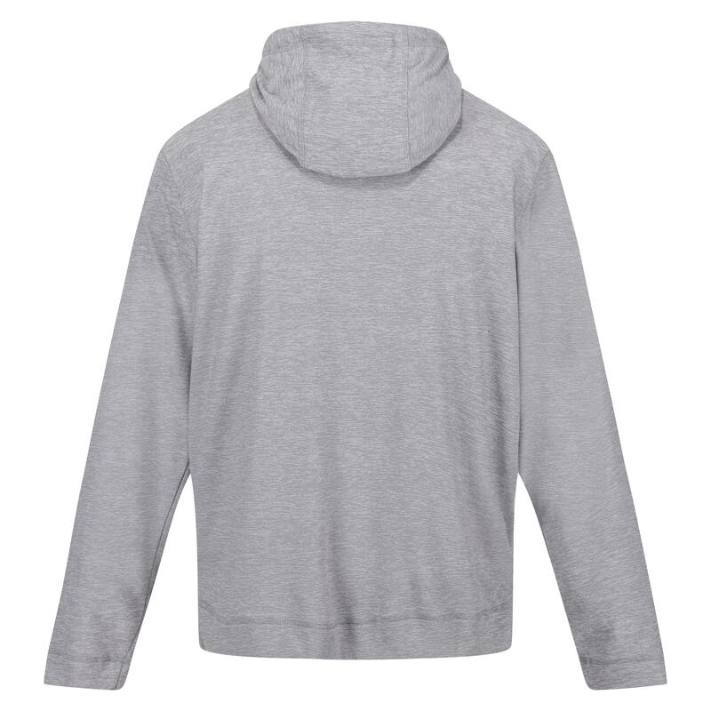 Sudadera con Cremallera Shorebay de Jaspeada para Hombre Gris Plateado