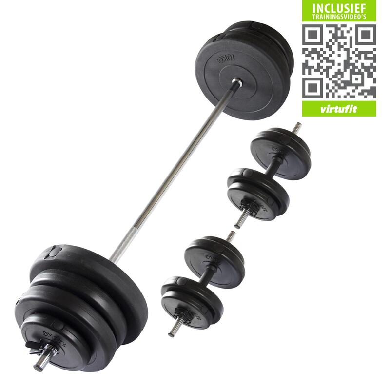 Verstelbare Halterset - Dumbbellset - 60,5 kg - Zwart