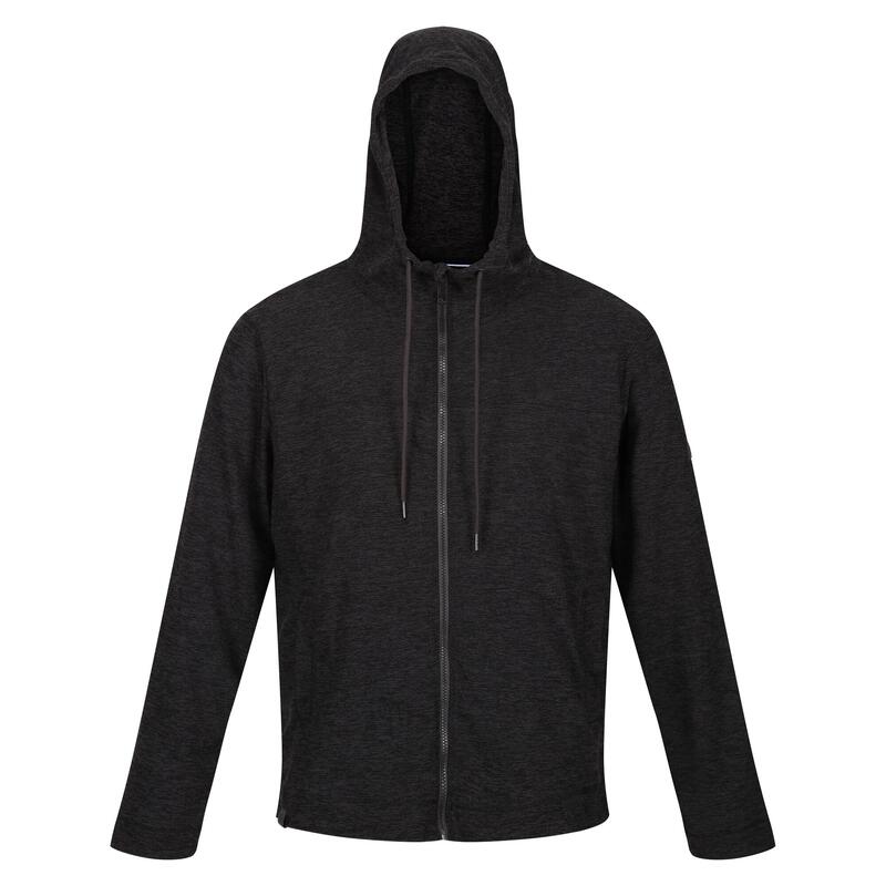 Sudadera con Cremallera Shorebay de Jaspeada para Hombre Gris Oscuro