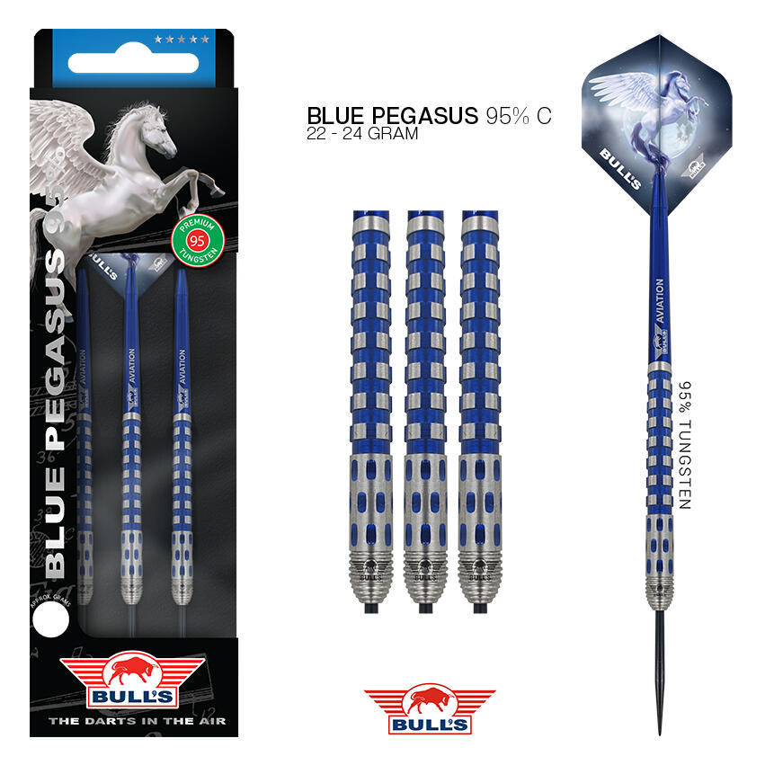 Dartpijlen Bull's Blue Pegasus 95% C 1/4