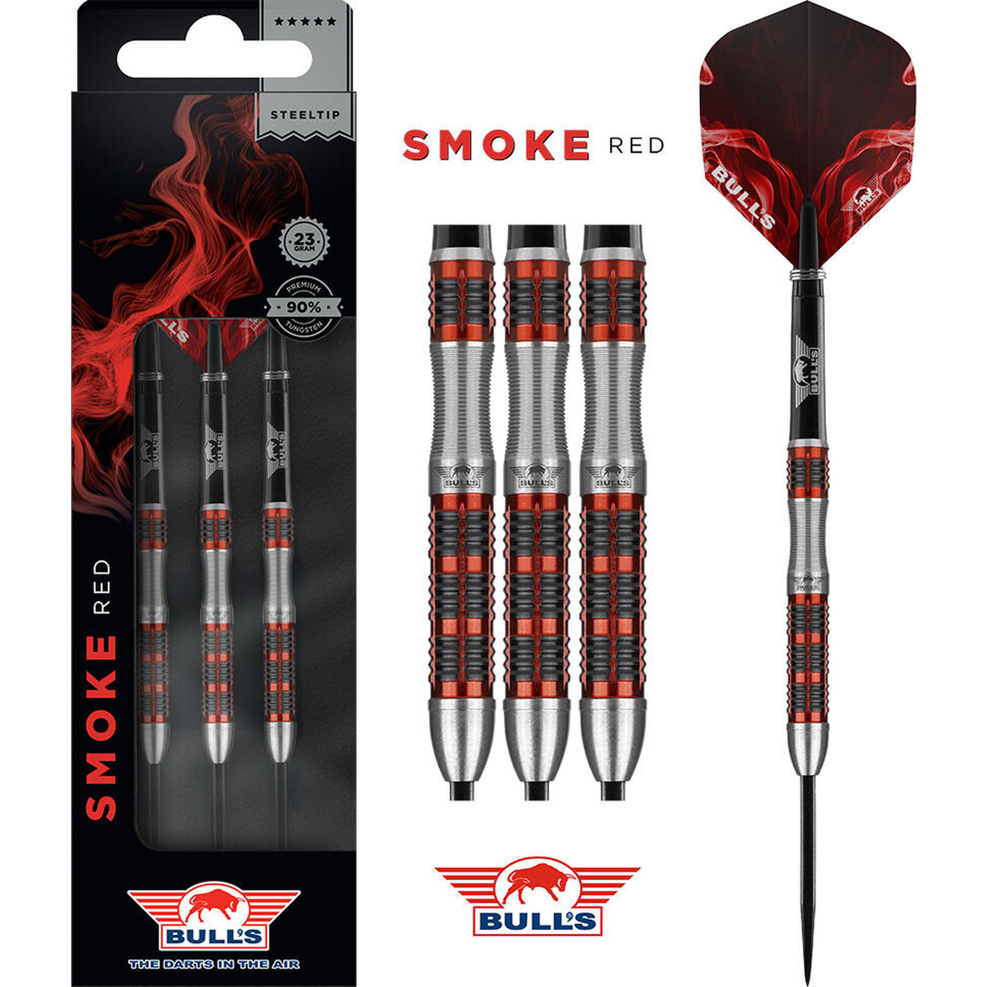 Fléchettes Bull's Smoke 90% Red B 1/4