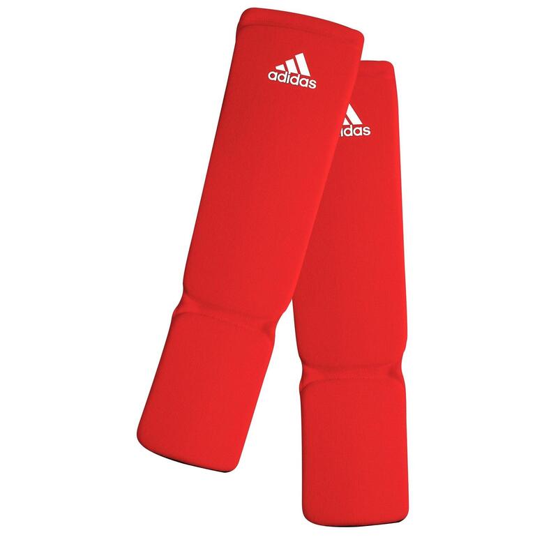 Protège-tibias élastiques Adidas - Rouge - S
