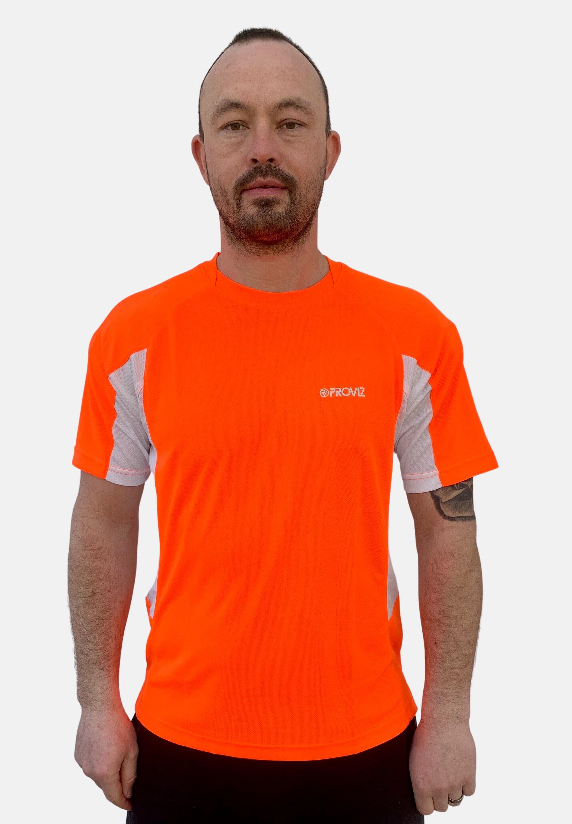 Proviz Classic Mens Sports T-Shirt Short Sleeve Reflective Activewear Top 3/7