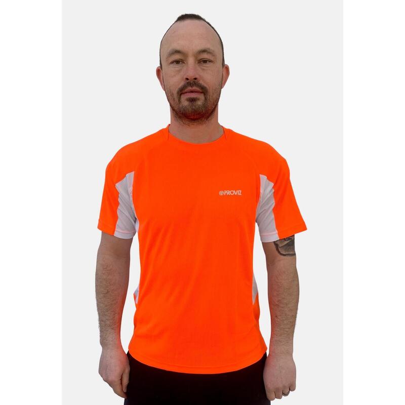 T-Shirt Klassisch orange atmungsaktiv feuchtigkeitsabsorbierend