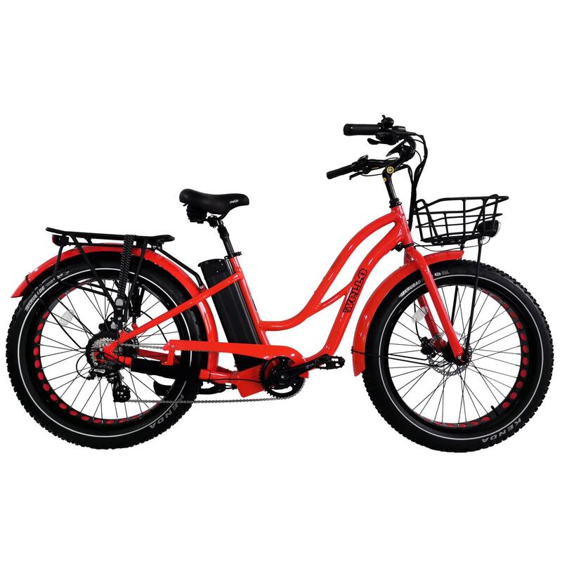 Bicicleta Eléctrica Fat Bike Californiana Mujer/Mixto 26" Roja