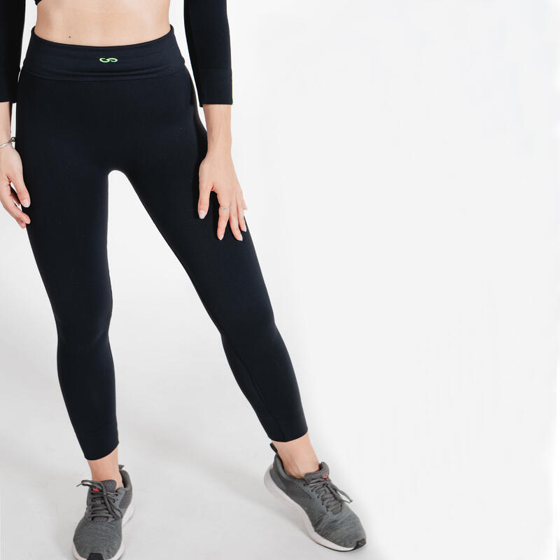 Leggings PERFORMANTI BIOATTIVI donna -Tecnologia Raggi Infrarossi Lontani Nero