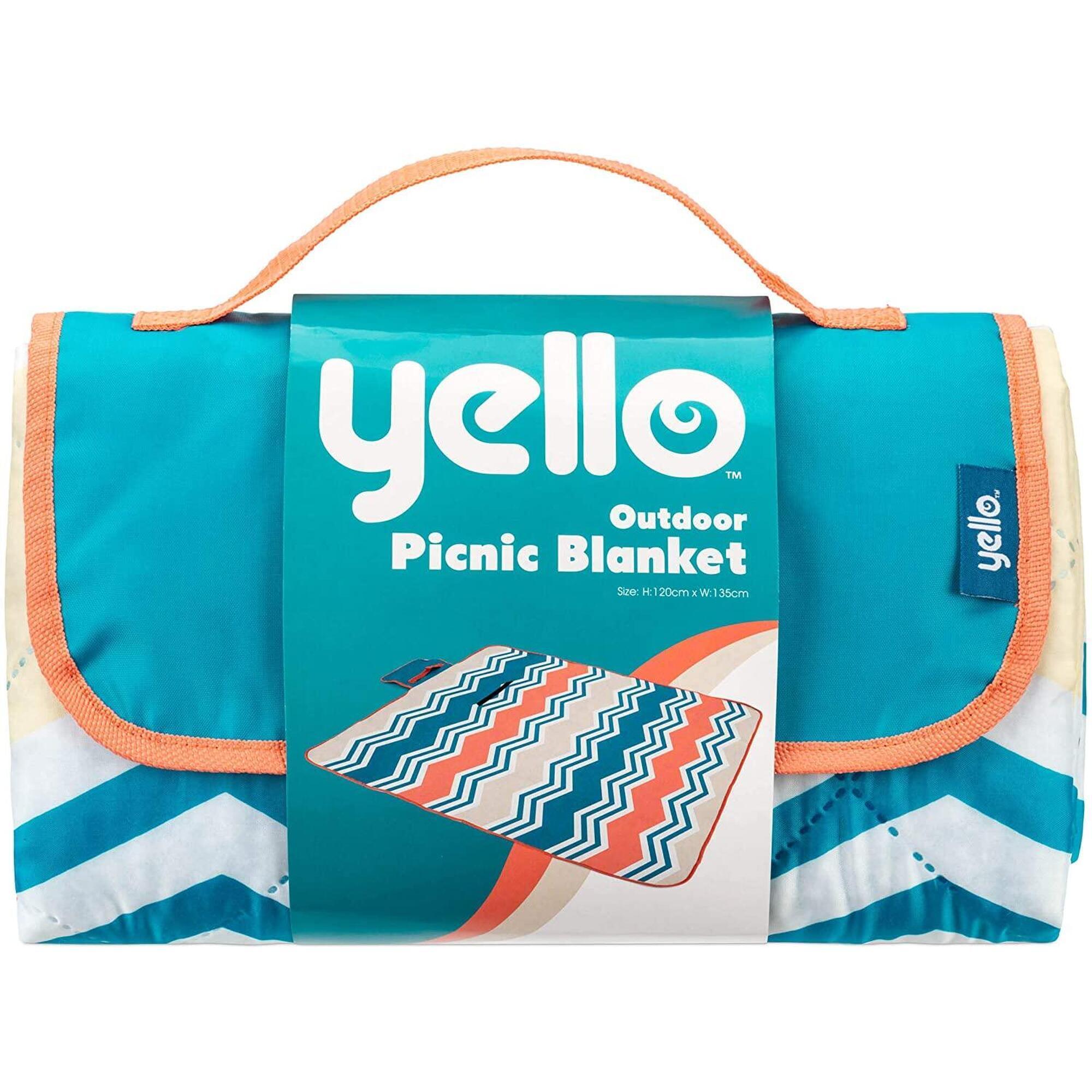 Yello Folding Picnic Blanket Zig Zag Design 1/2