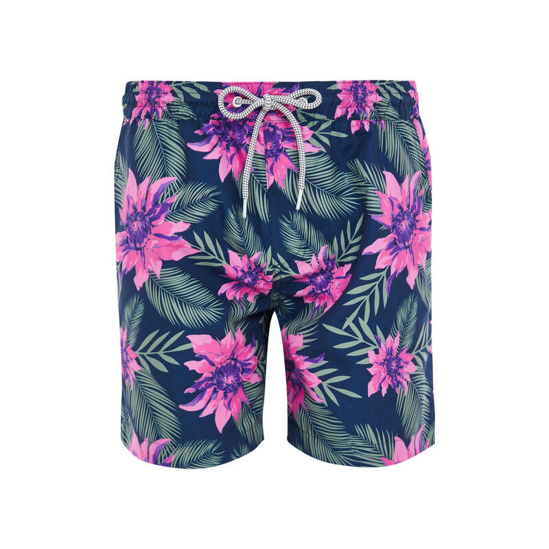 SHORT Short de Plage Homme Long Maillot de Bain Homme Box Serrage Réglable  Doublure Etanche Boardshort Homme Bleu foncé