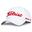 TOUR PERFORMACE  JUNIOR ADJUSTABLE GOLF CAP - WHITE/RED