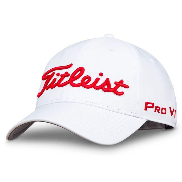 TOUR PERFORMACE 兒童款可調整式高爾夫球帽 - 白色/紅色
