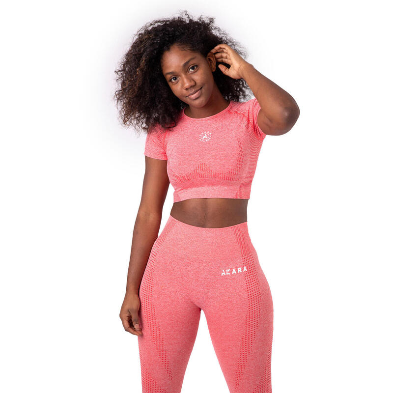 Reflex T-shirt, Dames fitness korte mouw roze