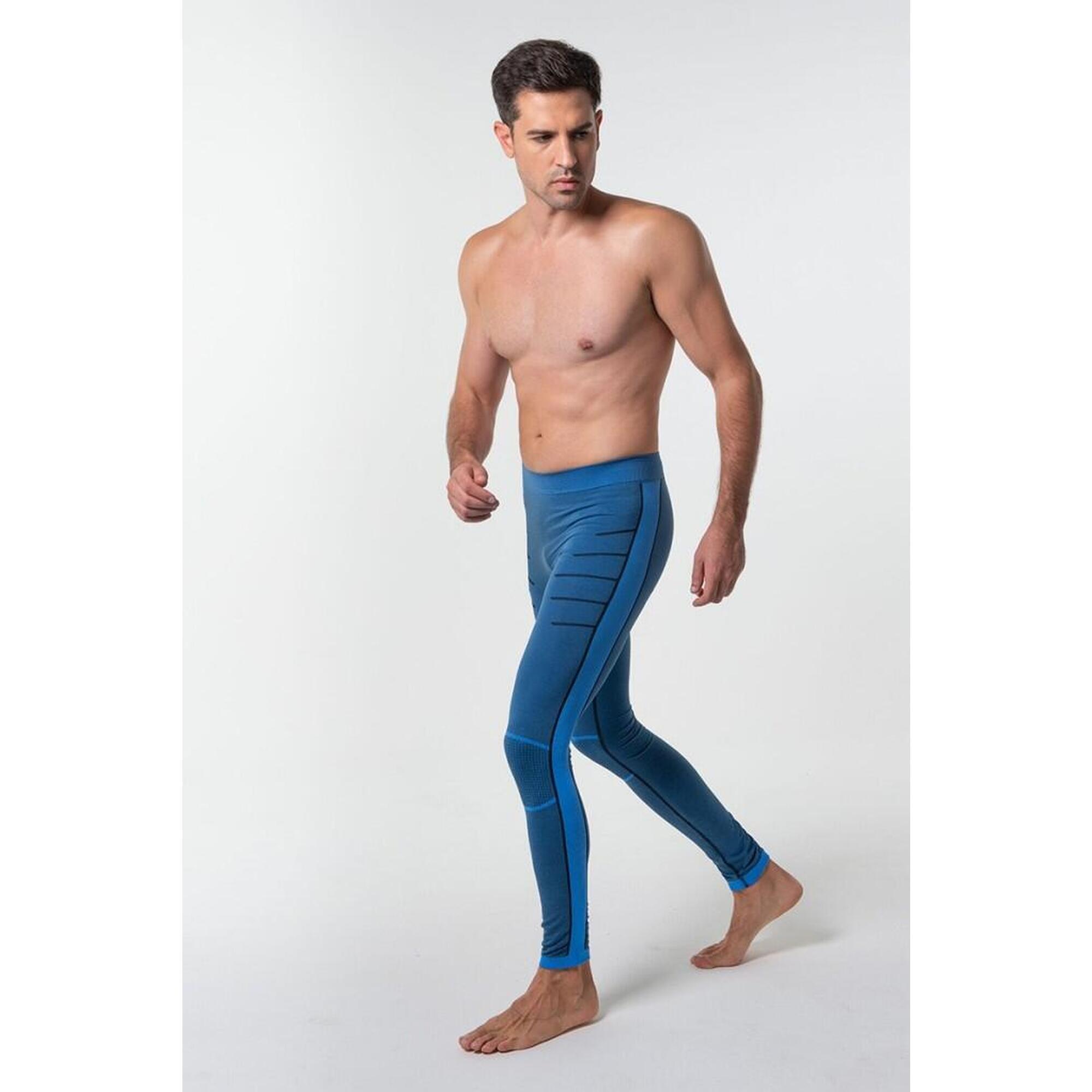Calças Justas Cardio Training Homem Azul Anaissa 3/5