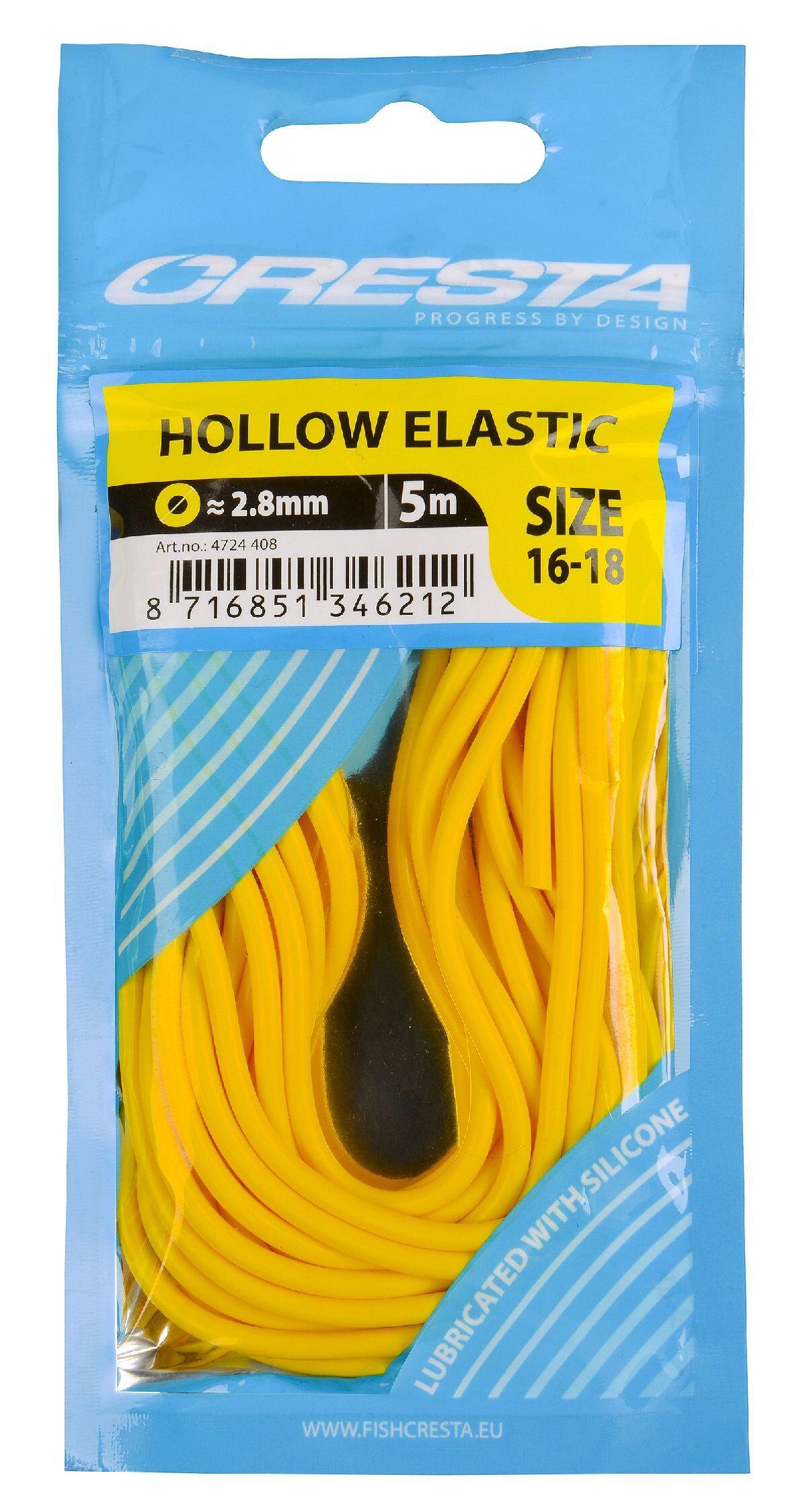 Cresta Hollow Elastic 2.8 mm  5 m Yellow - Witvis Elastiek Benodigdheden 1/2
