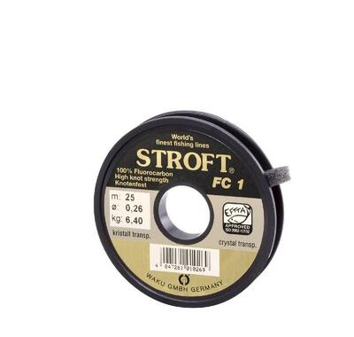 Stroft fluorocarbon nr. 1 0.24 mm 5.2kg - witvis gevlochten lijn