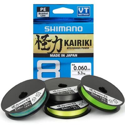 Shimano kairiki 8 steel gray 150m 0.16 mm 10.3kg
