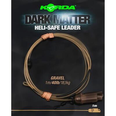 Korda dark matter leader heli safe leader 40lb 1m gravel - korda klein materiaal