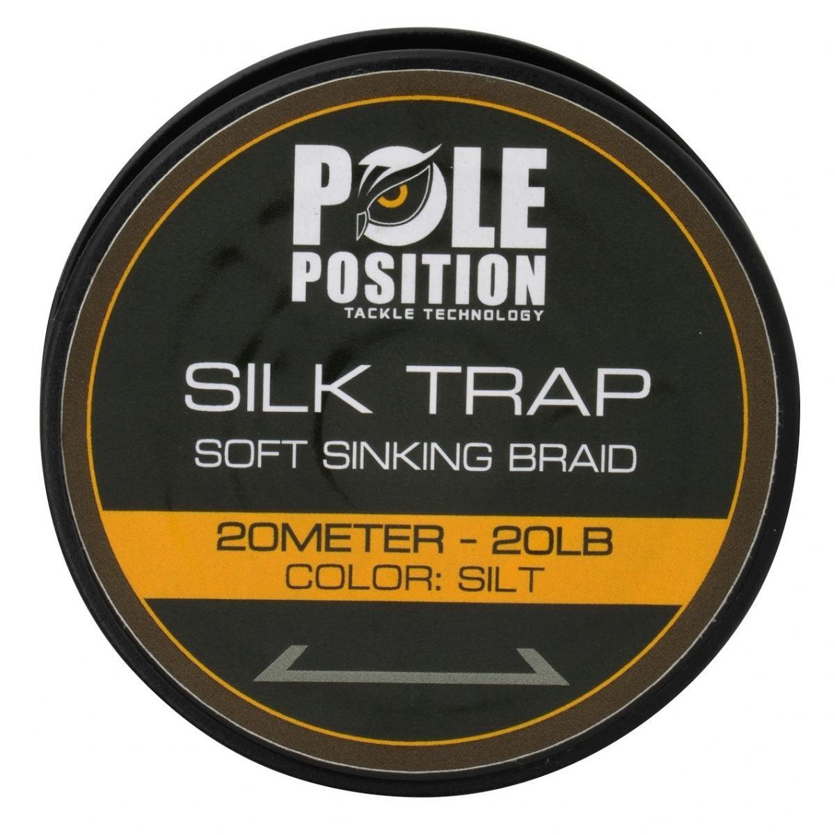 POLEPOSITION PolePosition Silk Trap Sinking Braid 20Lb Weed - Karper Onderlijn