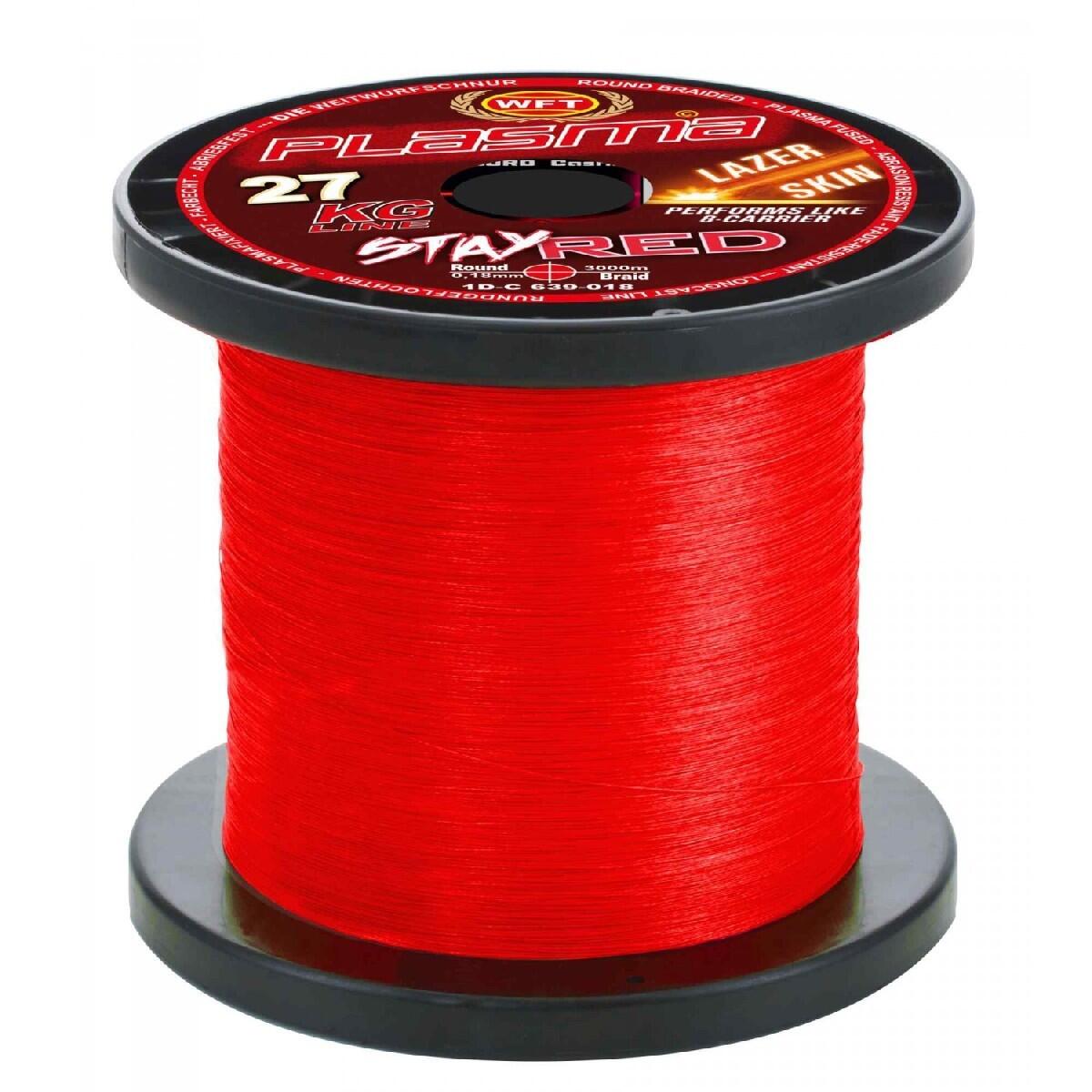WFT WFT Plasma Lazer Red 100m 0.22 mm 27kg - Gevlochten Lijn