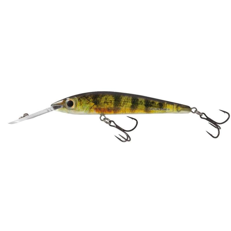 Poisson Nageur Salmo Rattlin Sting Deep Runner 9cm (RYP - Real Yellow Perch)