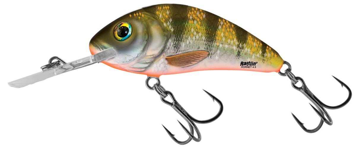 SALMO Salmo Rattlin Hornet Floating 6,5cm Yellow Holographic Perch - Meerval pluggen