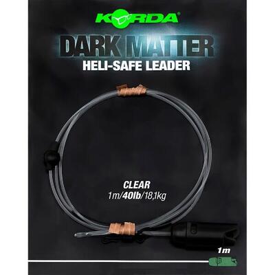 Korda dark matter leader heli safe leader 40lb 1m clear - korda klein materiaal