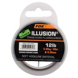 Fox Illusion Soft Hooklink Trans Khaki 16 lb/0.35mm 50m