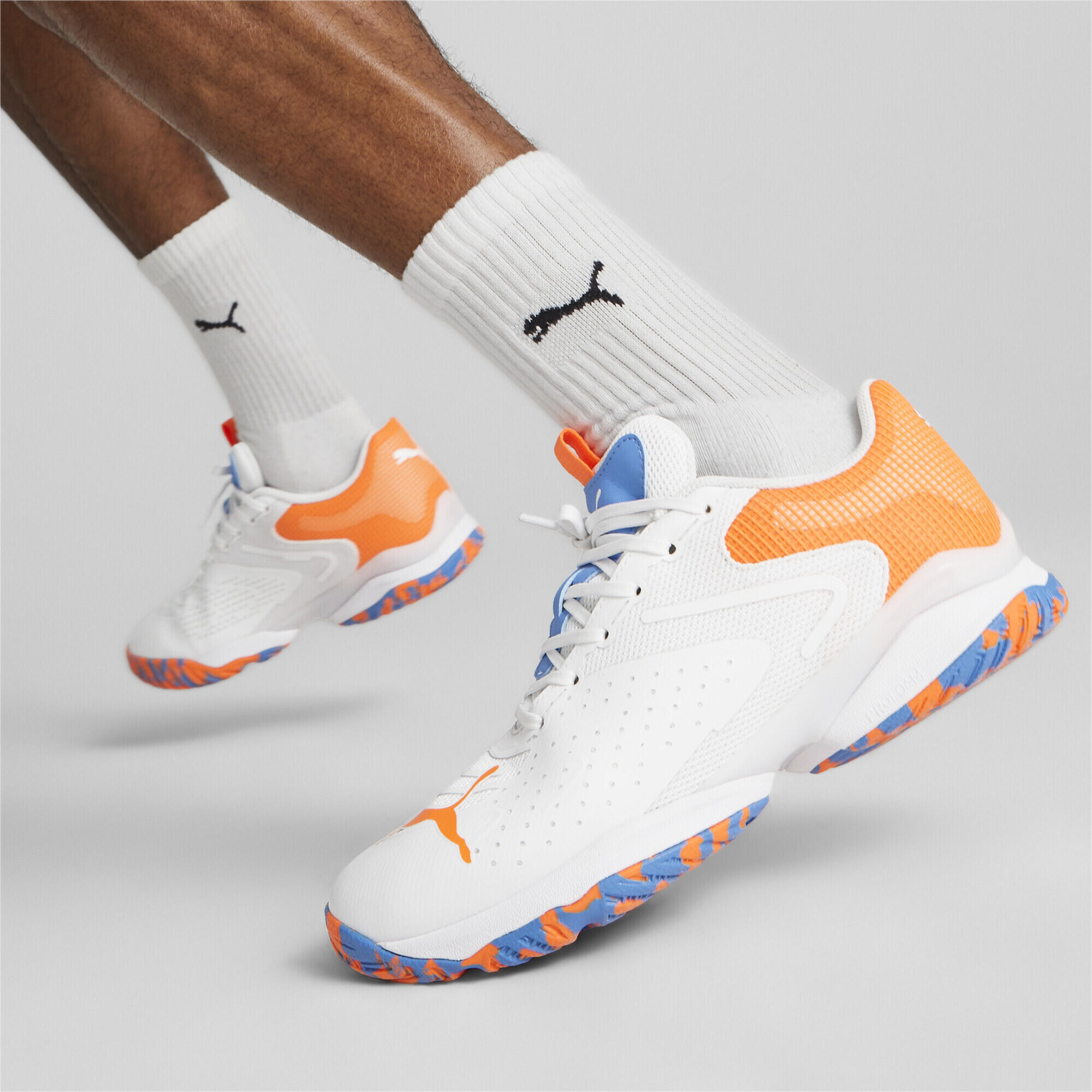 Scarpe padel Solarattack RCT PUMA White Ultra Orange Team Light Blue 2/7